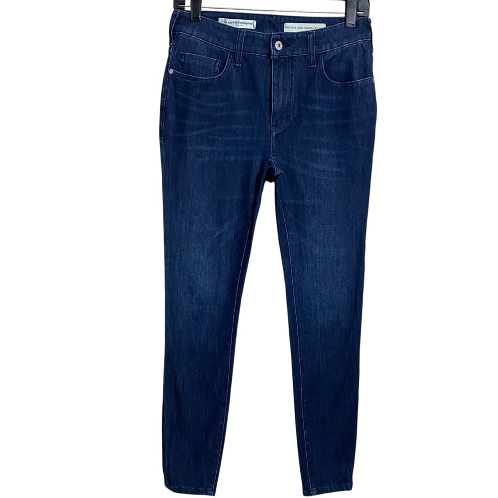 Anthropologie Pilcro and the Letterpress Dark Wash High Rise Denim Legging Sz 27 - Picture 2 of 8
